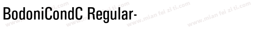 BodoniCondC Regular字体转换